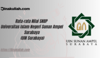 Rata-rata Nilai SNBP Universitas Islam Negeri Sunan Ampel Surabaya (UIN Surabaya)